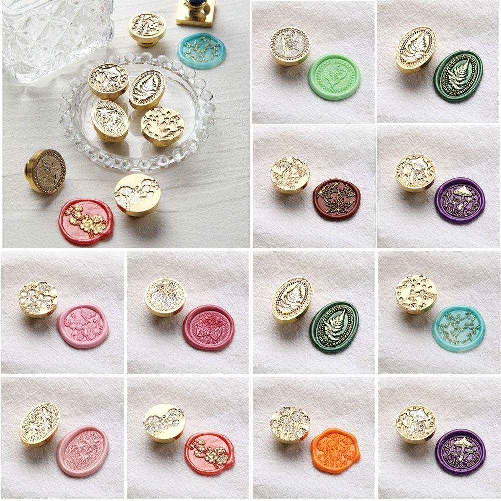 Brass Wax Seal Stamp Flowers Sealing Wax Supplies Retro Scrapbooking Sealing Wax Envelope