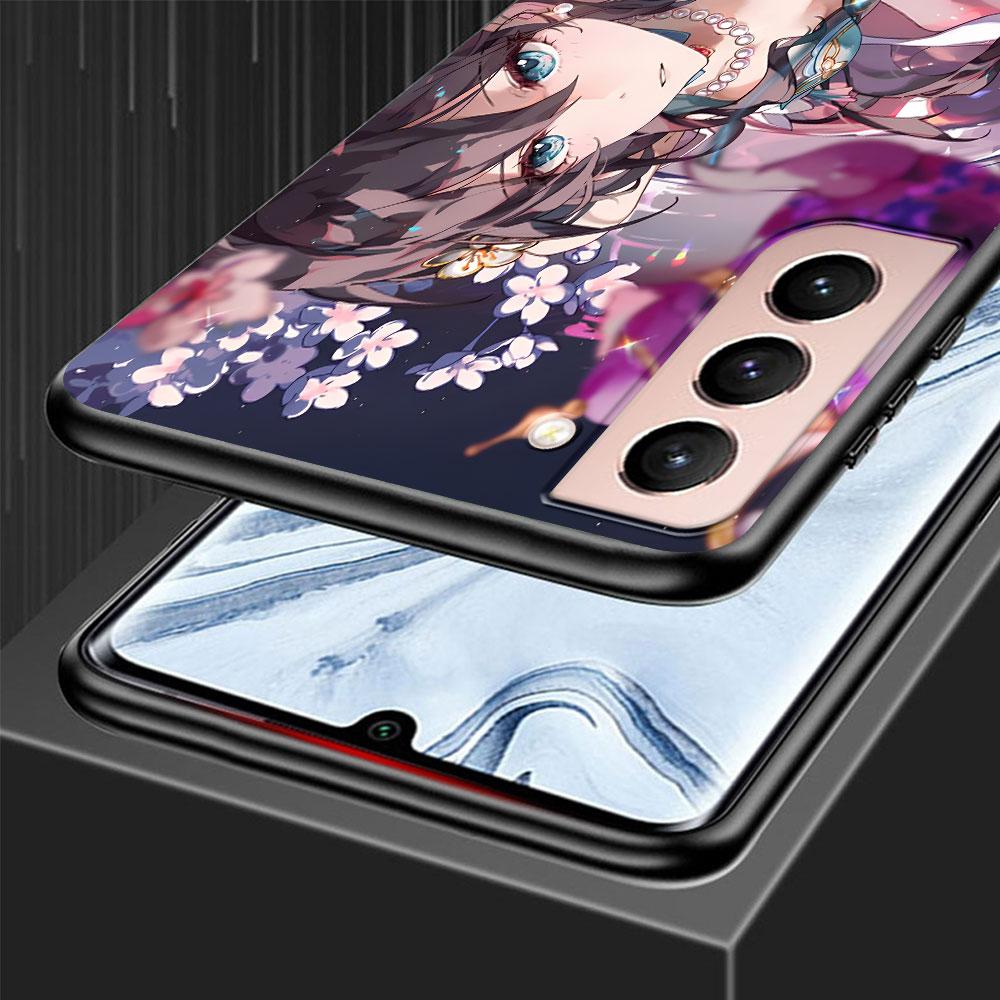 Чехол Ruan Mei Honkai Star Rail для Samsung Galaxy S23 S21 S20 FE S24 S22 Ultra S10 S10e S9 Plus Мягкий Черный ТПУ Чехол для Телефона