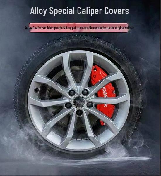 Накладки на тормозные суппорты Mercedes: Комплект AMG для C-Class C260L, E300L, A200L, CLA220 - Модификация из алюминиевого сплава.