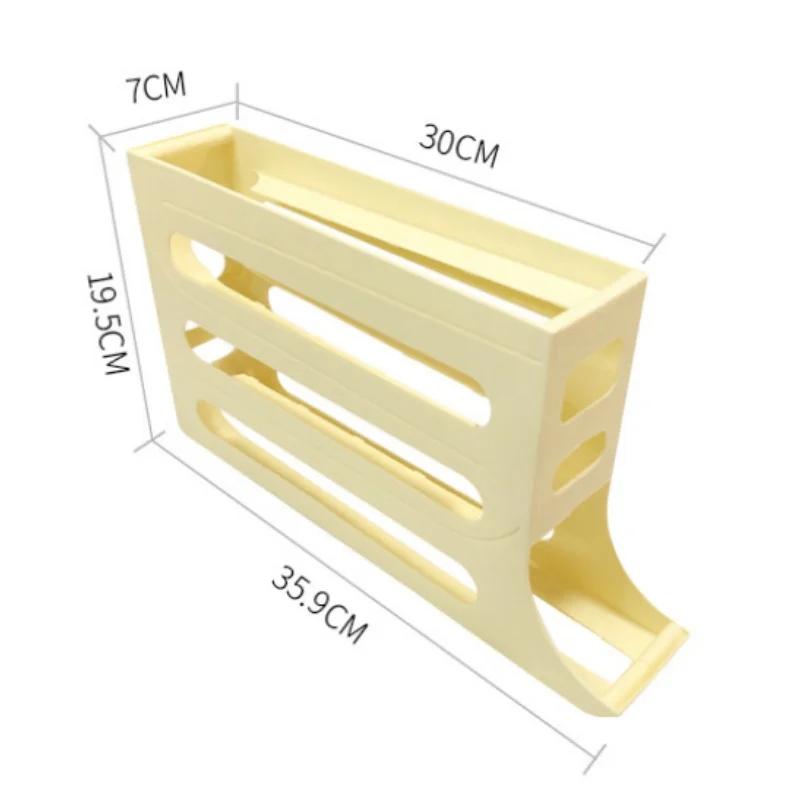 Бытовая автоматическая вращающаяся коробка для хранения яиц, кухонный холодильник, боковая дверца, подставка для хранения яиц, 30 сеток, держатель для яиц