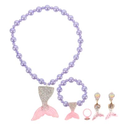 Mermaid Necklace Little Jewellery Child Baby Pendant Jewelry For Kids