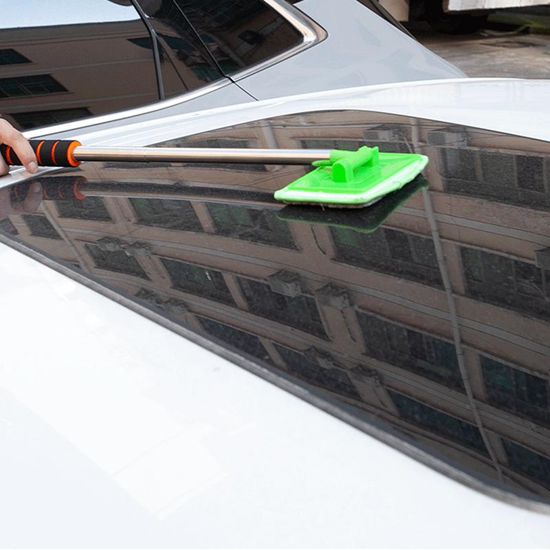 Car Window Cleaning Brush with Removable Microfiber Pad for Car Windshield Home Office Cleaning