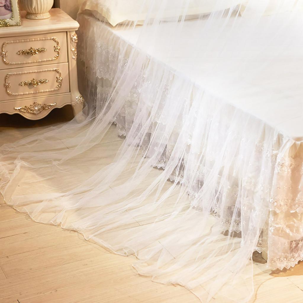 Breathable Round Canopy Lace Princess Style Mosquito Net Bed Curtain Netting