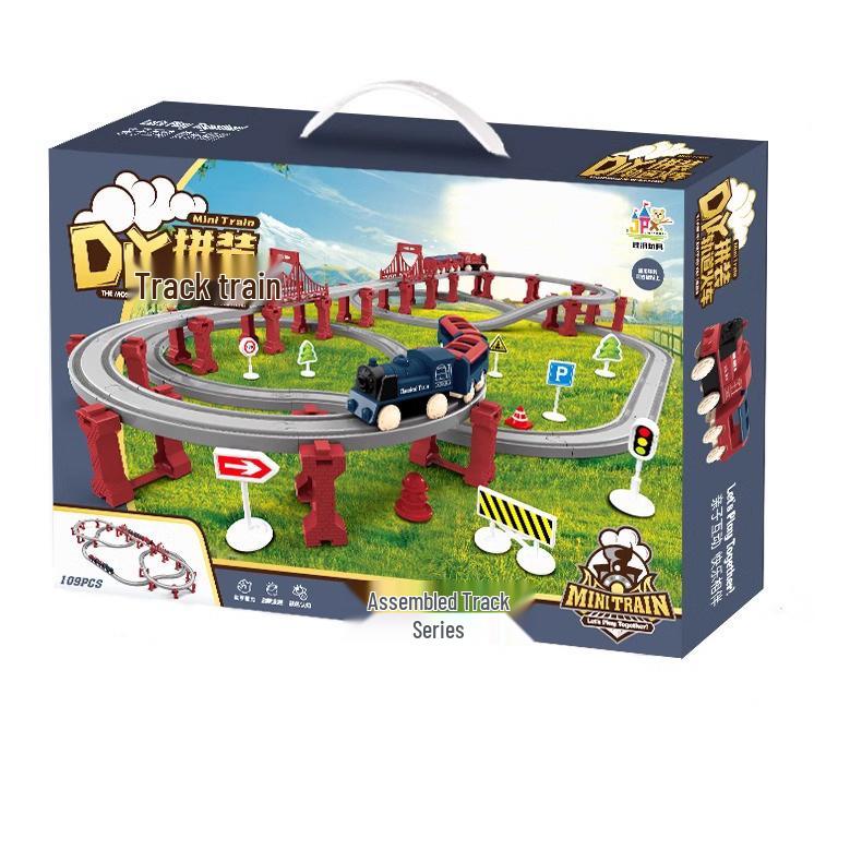 Набор электрического высокоскоростного поезда для детей – Развивающая игрушка с моделью железной дороги, Идеальный подарок на день рождения.