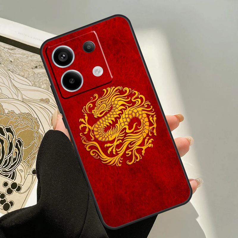 Чехол с китайским драконом для Xiaomi Redmi Note 13 Pro 14 12 11 9 10 9S 10S 11S 12S Redmi 13C 10C 12C 14C