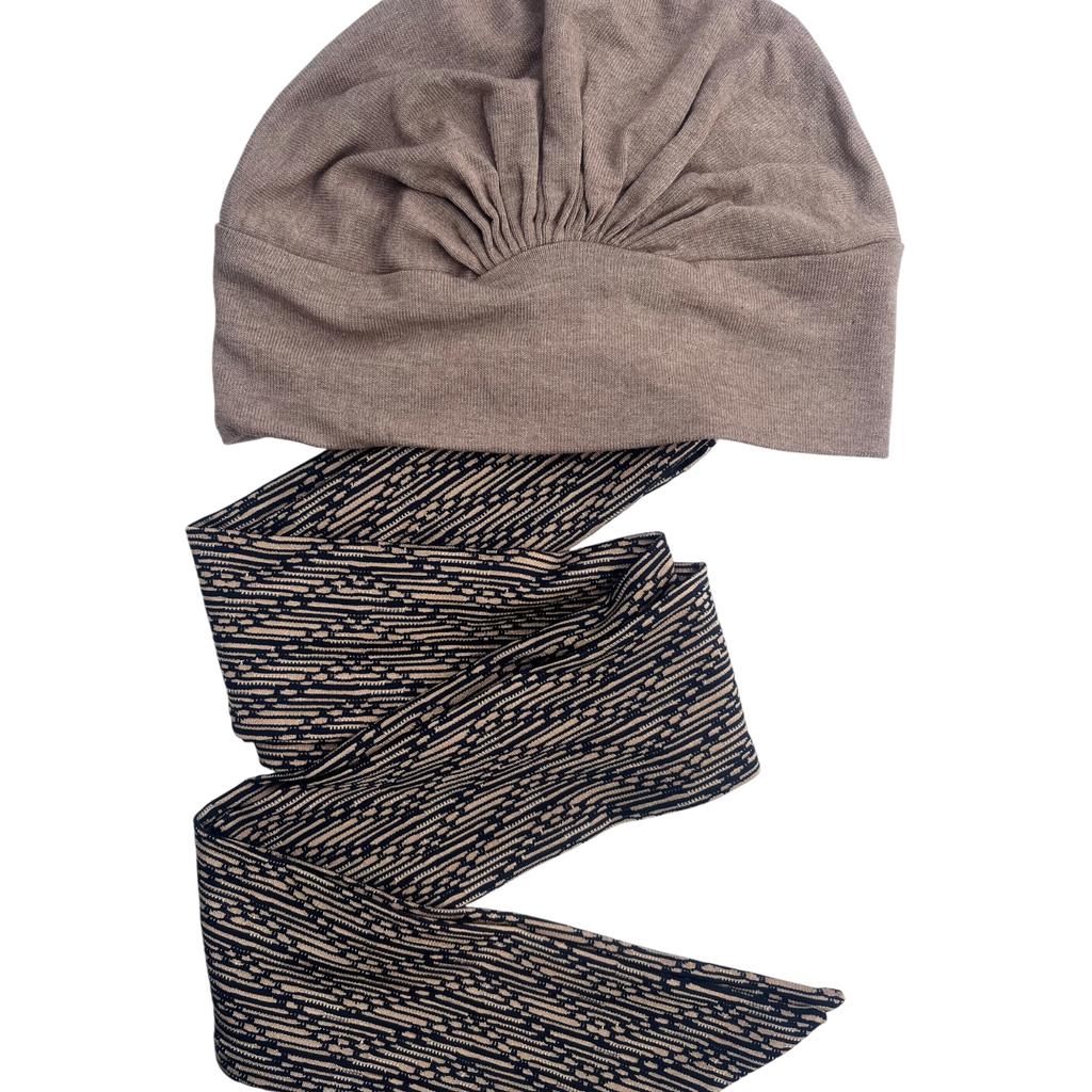 Turban Damski Lena Jasny Braz Sweterkowa 530 Jesień Także Po Chemioterapii