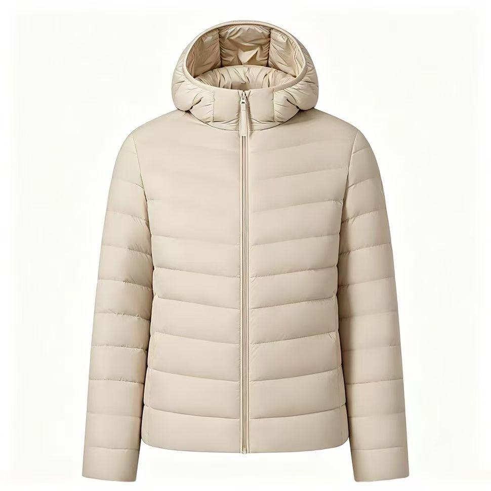 Women's 2026 Autumn/Winter Lightweight Hooded Down Jacket - Casual, Warm, 90% White Duck Down, Versatile Fashion Outerwear.