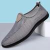 Fashion Summer New Hollow Out Casual Shoes Breathable Flat Shoes Men's Mesh Shoes Beach Shoes Anti Slip Soft Sole Shoes Men's Loafers