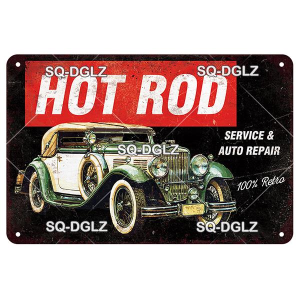 SQ-DGLZ винтажная металлическая вывеска, классические автомобили, жестяная вывеска, тарелка для гаража, магазина, домашний бар, дверь, Настенный декор, наклейка, украшение, табличка, постер