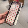 Ins прозрачный красный в горошек для iPhone17ProMax чехол для мобильного телефона 16 простой 15Pro нишевый 14