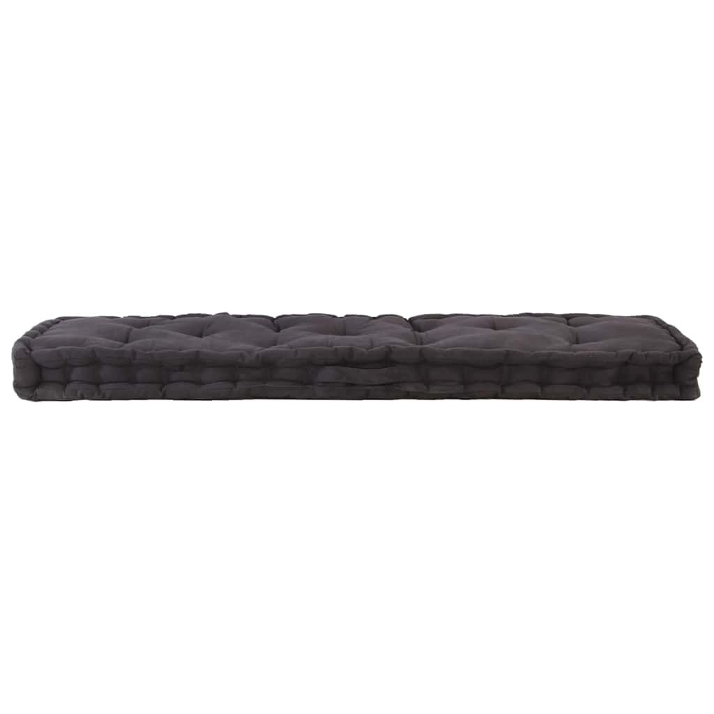 Pallet Cushion Cotton 120*40*7 cm Black