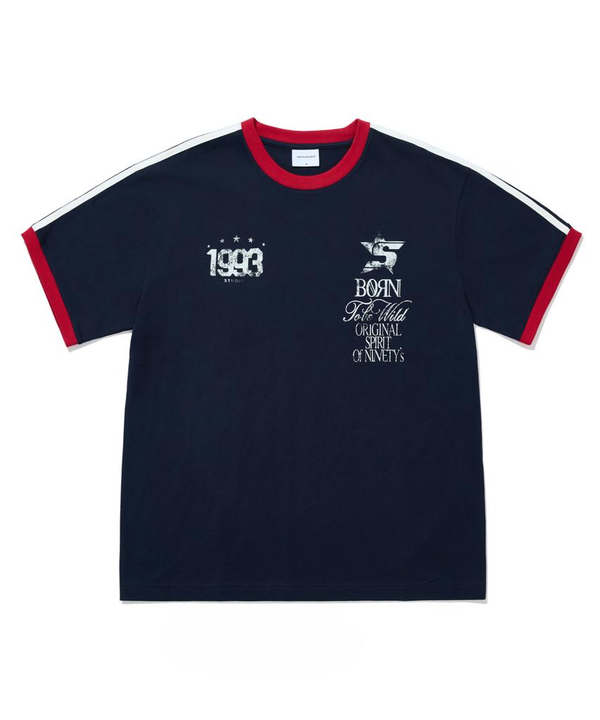 1993STUDIO 93 Track Ringer T-Shirt_Navy