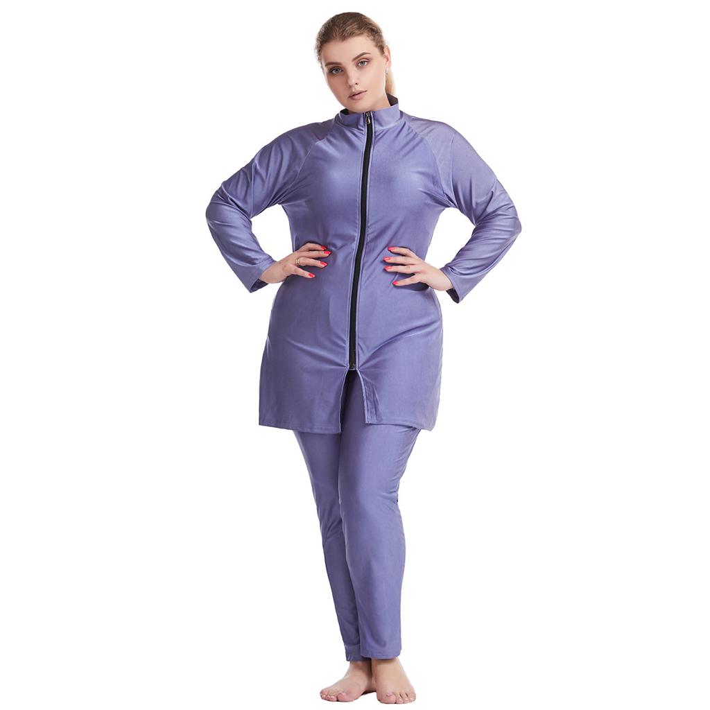 Plus Size Women Muslim Muslimah Swimwear Full Coverage Women Swimming Suit Highly Elastic Comfortable 3 Pieces Beachwear XL-6XL