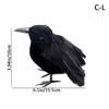 Small Simulation Fake Bird Realistic Halloween Black Crow Model Ornament Simulation Bird Home Decoration Animal Creepy Toy