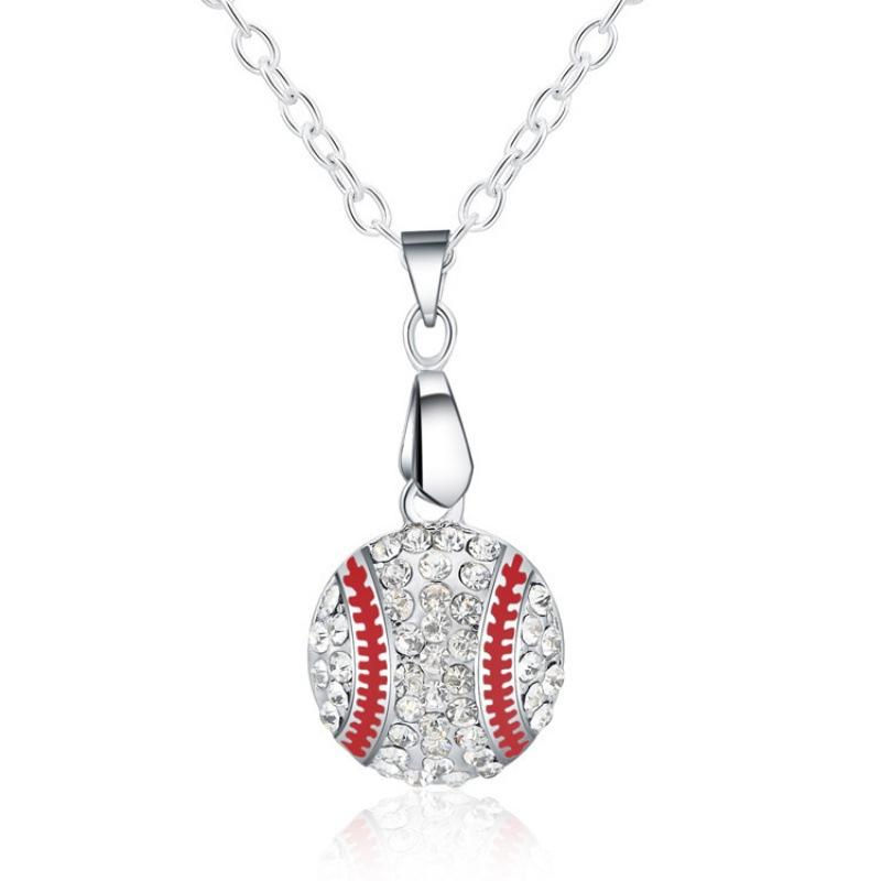 Meier Necklace and earring set - unisex european & american style creative baseball design jewelry