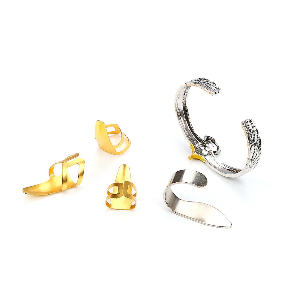 Guitar Thumb Finger Picks Bracelet Acoustic Folk Guitar Plectrum Electric Guitar Picks Musical Instrument Accessories Adjustable Metal Thumbpicks