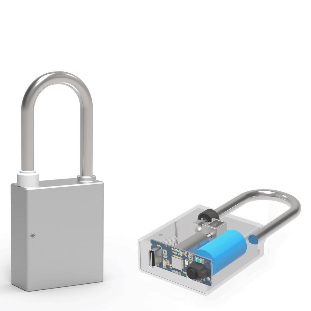 Keyless Bluetooth Square Security Lock Waterproof Stainless Steel Padlock with Anti-Theft Feature Durable
