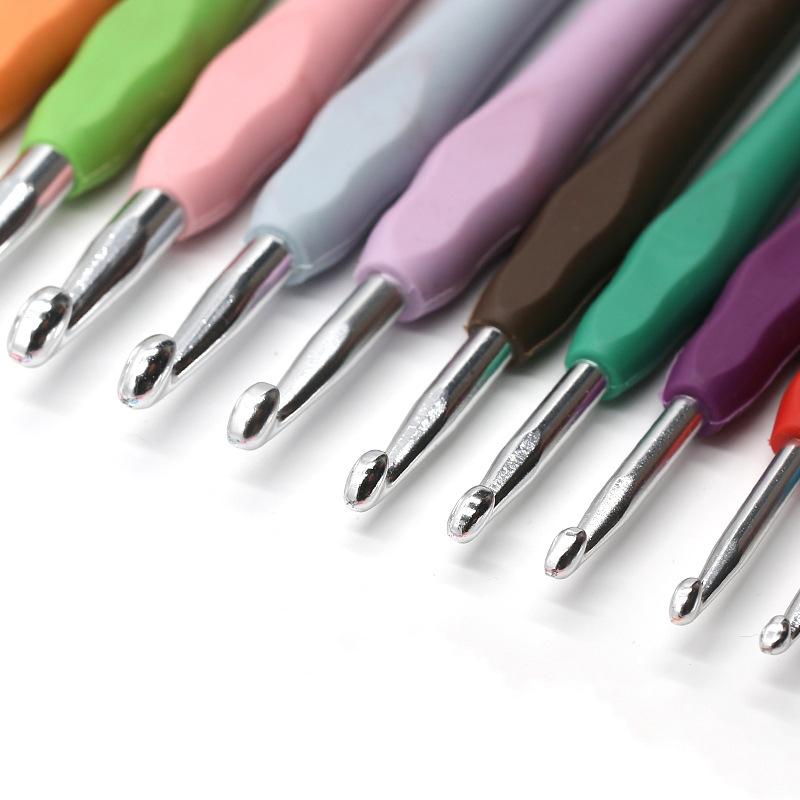 Набор инструментов для вязания крючком с мягкой ручкой для домашнего хозяйства, спицы для вязания свитеров, вязание крючком своими руками, сумка для шарфа, игла с двойной головкой для шерсти