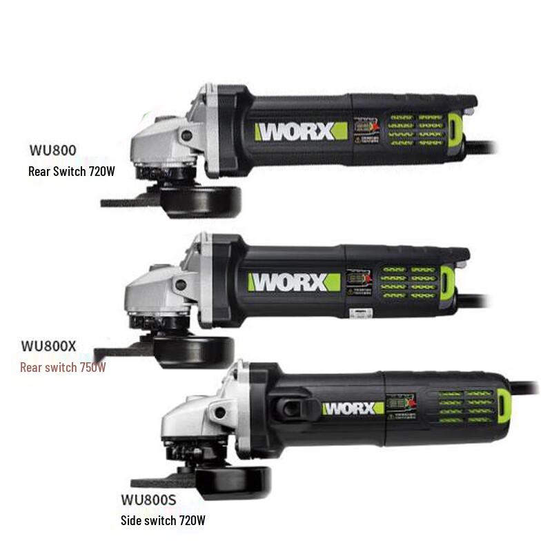 Углошлифовальная машина WORX WU800S вилка CN (адаптер в комплекте)