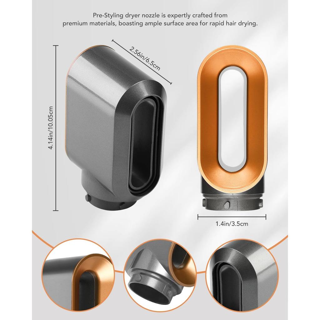 Насадка для предварительной сушки для Dyson Airwrap HS01/HS05 – Насадка для быстрой сушки, Никель/Медь (Деталь 969759-05)