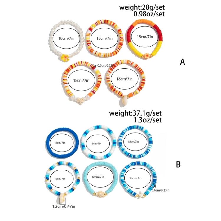 Стильный браслет из мягкой глины на эластичной веревке, красочный браслет ручной работы, модный браслет, наборный браслет для добавления шарма