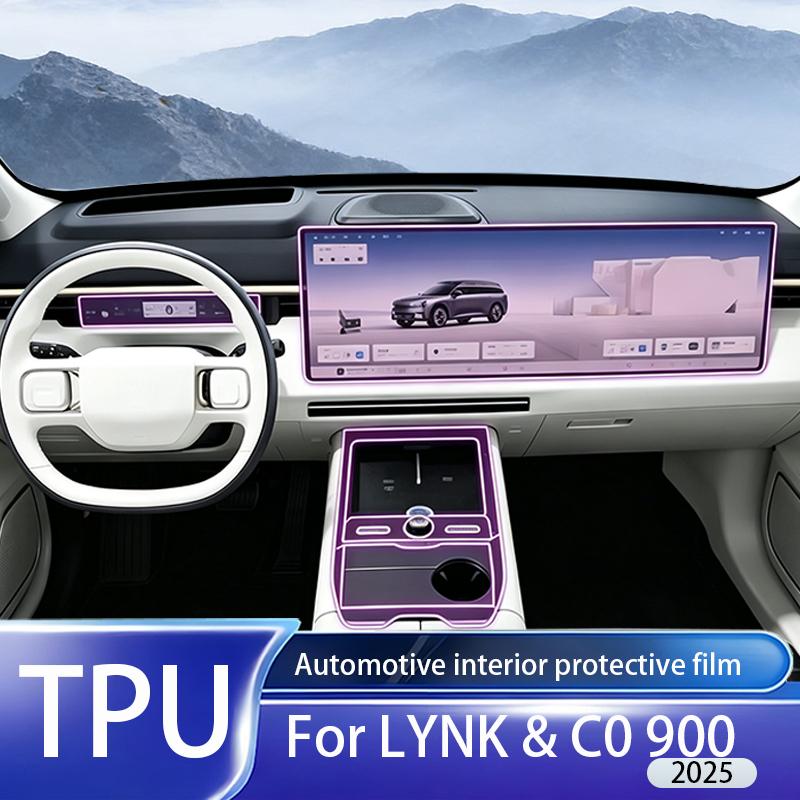 Fit for LYNK&CO 900 2025 Clear TPU PPF Anti Scratch Center Console Dashboard Navigation Interior Repair Protective Sticker Kit