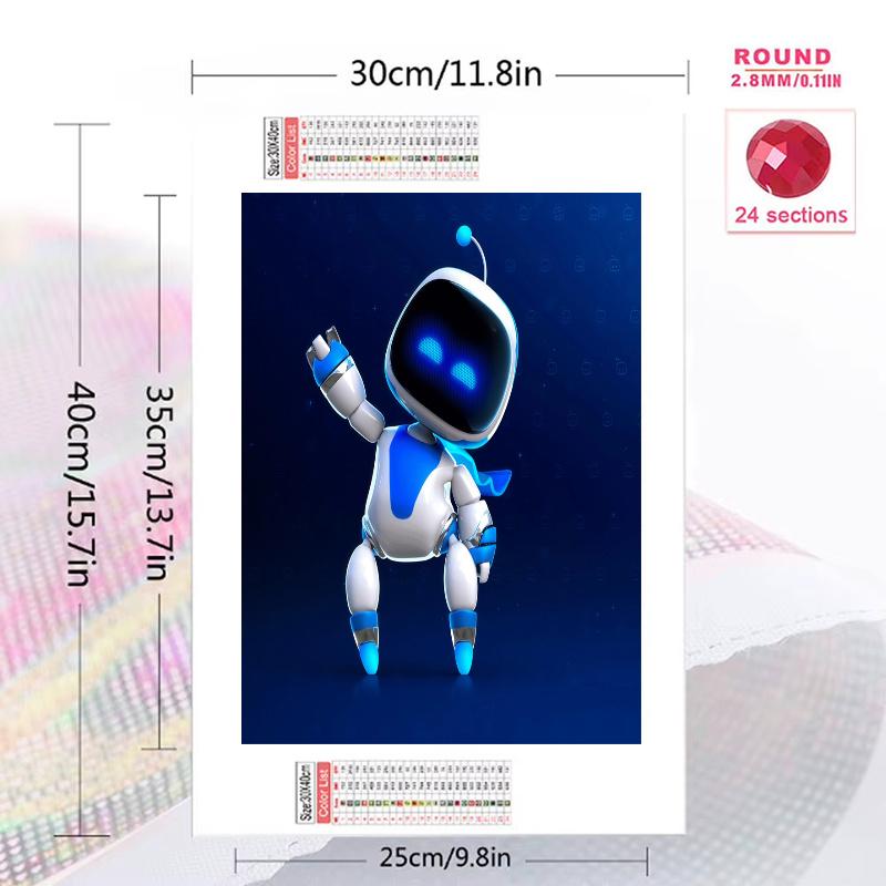 Astro Bot 100% Round Full Drill 5D DIY Diamond Painting Embroidery Cross Stitch Rhinestone Décor