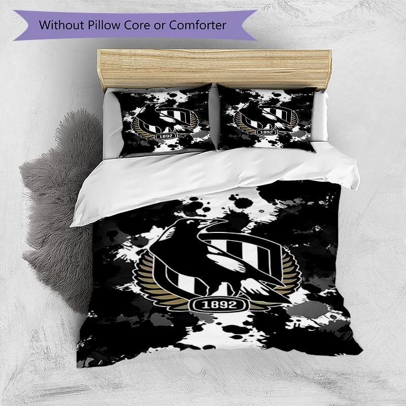 3pcs Football Team (47) Design Cover Set - HD Printed Bedding with 1 Cover and 2 Pillowcases - Perfect for Home and Dorm Decor