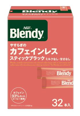 AGF Blendy Stick Расслабляющий 32 стика Черный, Без кофеина, [Растворимый кофе] [Водорастворимый]