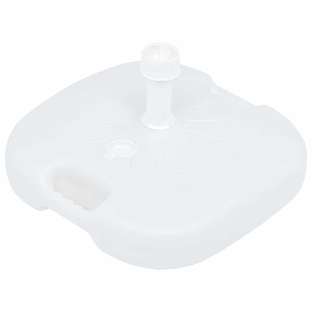 vidaXL Sonnenschirmständer Sand/Wasser 16 L Weiß Kunststoff