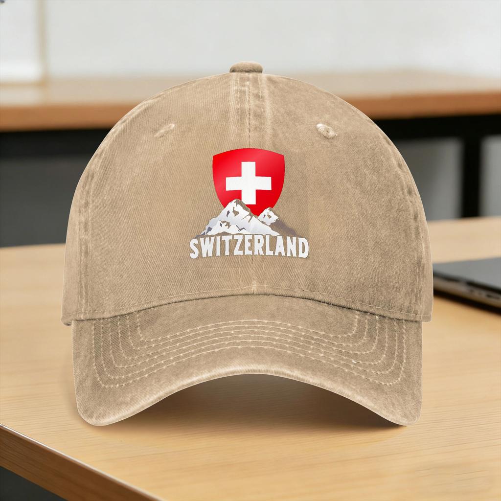 Switzerland Home To Helvetia Mountains Swiss Casual Baseball Cap For FeUnisex Unisex Summer Hiking Fishing Trucker Hat High Quality