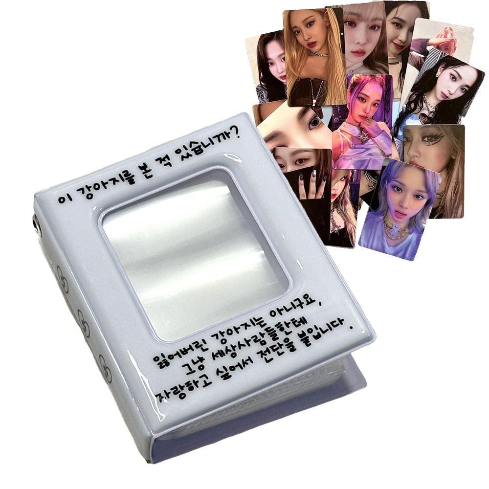 32 Pockets Photo Album Hollow Name Card Book Mini Photocard Holder  For 3 Inch Photos