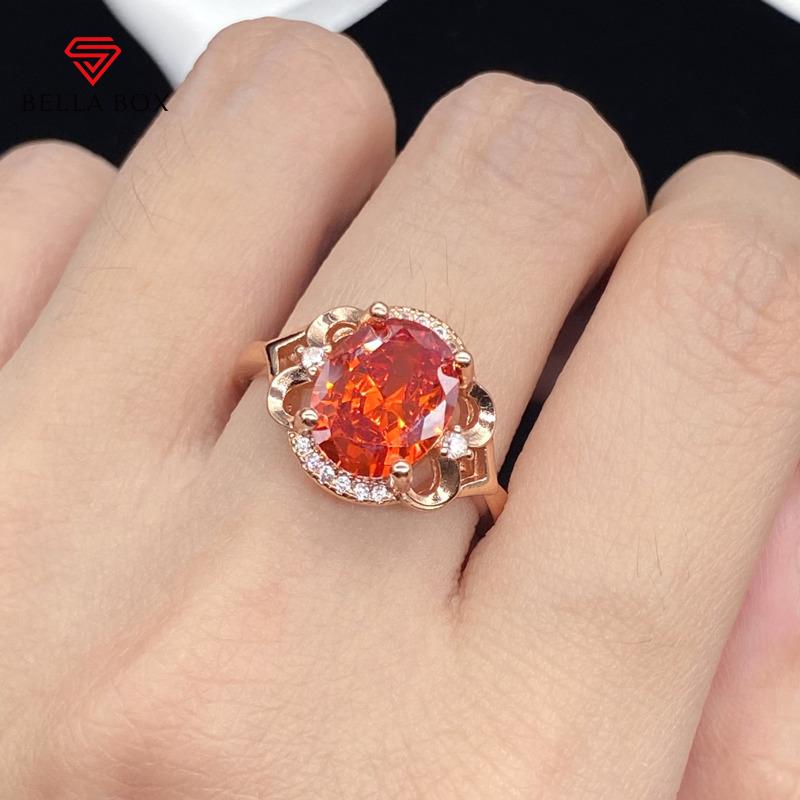 BELLA BOX Fenda Zircon Network Red Live, новый продукт, полый комплект темпераментной группы с открытым кольцом из розового золота 18 карат для женщин