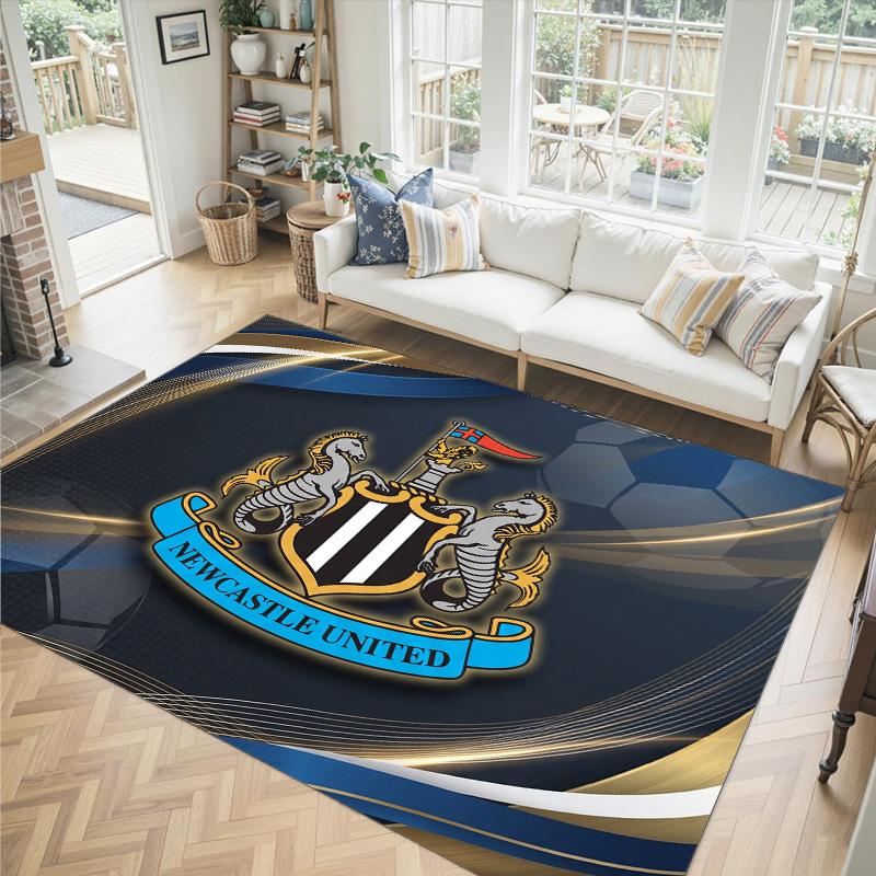 Футбольный дизайн Newcastle United Хрустальный бархатный ковер Уютный Не?Нескользящий ковер с принтом для спальни, гостиной, прихожей