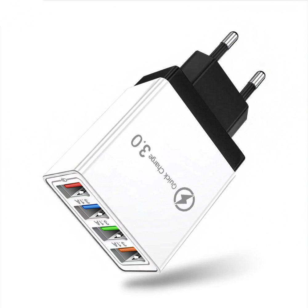 PD33W QC3.0 GaN Multi-Port European Standard Fast Charger, 9V/12V Fast Charging Adapter