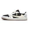 X Travis Scott Air Jordan 1 Амортизация Устойчивость к истиранию Дышащие Низкие Винтажные Баскетбольные Кроссовки Женские DZ4137-700(Команда1803-6)