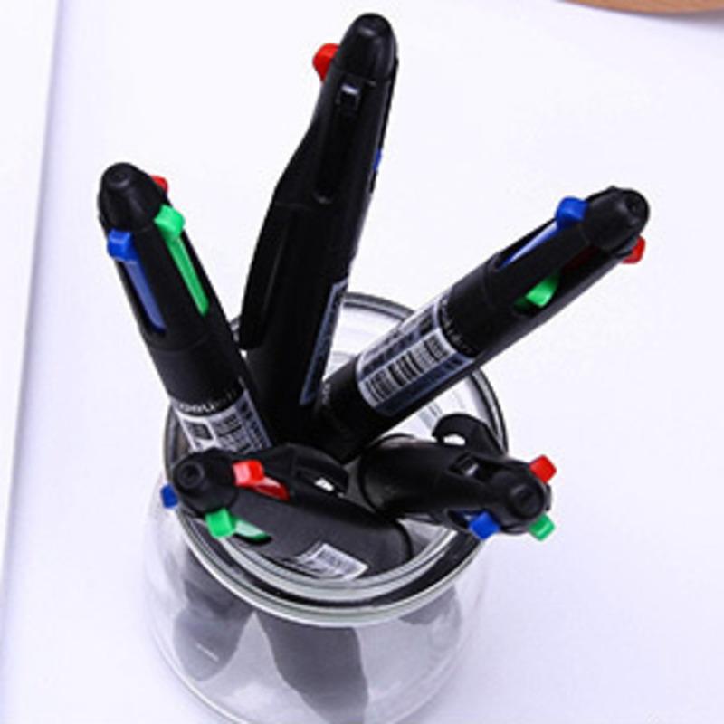 4 шт., многоцветная ручка 4 в 1, креативная шариковая ручка, красочные выдвижные шариковые ручки, многофункциональная ручка для маркера, канцелярские принадлежности