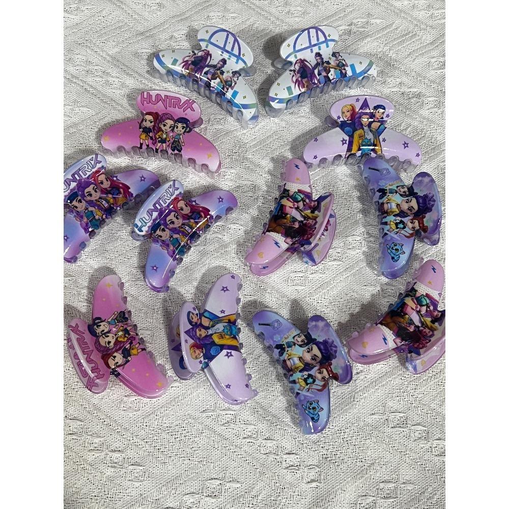 Children's Hot Kpop Demon Hunter Girl Group hair clips, cute plastic hairpins, girls' side clips, hair accessories Gifts