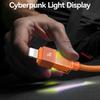 USAMS SJ776 U93 1,2 м 30 Вт Кабель для быстрой зарядки в оплетке Type-C на Lightning с LED-индикатором