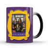 Friendship Themed Heat Sensitive Color Changing Ceramic Mug Creative Thermal Reaction Coffee Cup Gift For Friends