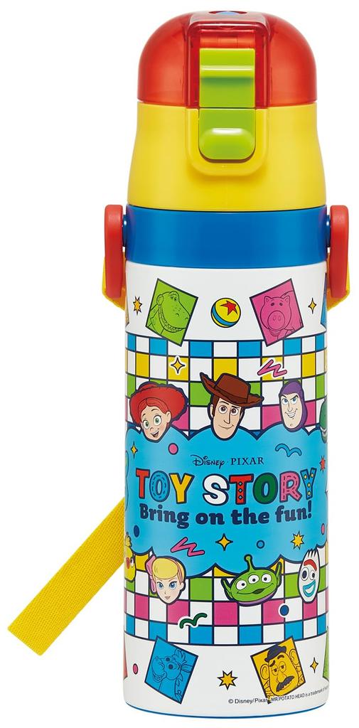 Skater Children's Water Bottle, 470ml, Direct Drinking, Disney Toy Story 25, Boys', Insulated, Stainless Steel, Lightweight, Sports Bottle, Kids'