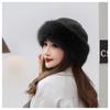 Шапка зимняя новая утолщенная теплая искусственный мех мода простой берет принцесса шапка имитация норки монгольская шапка женская шапка