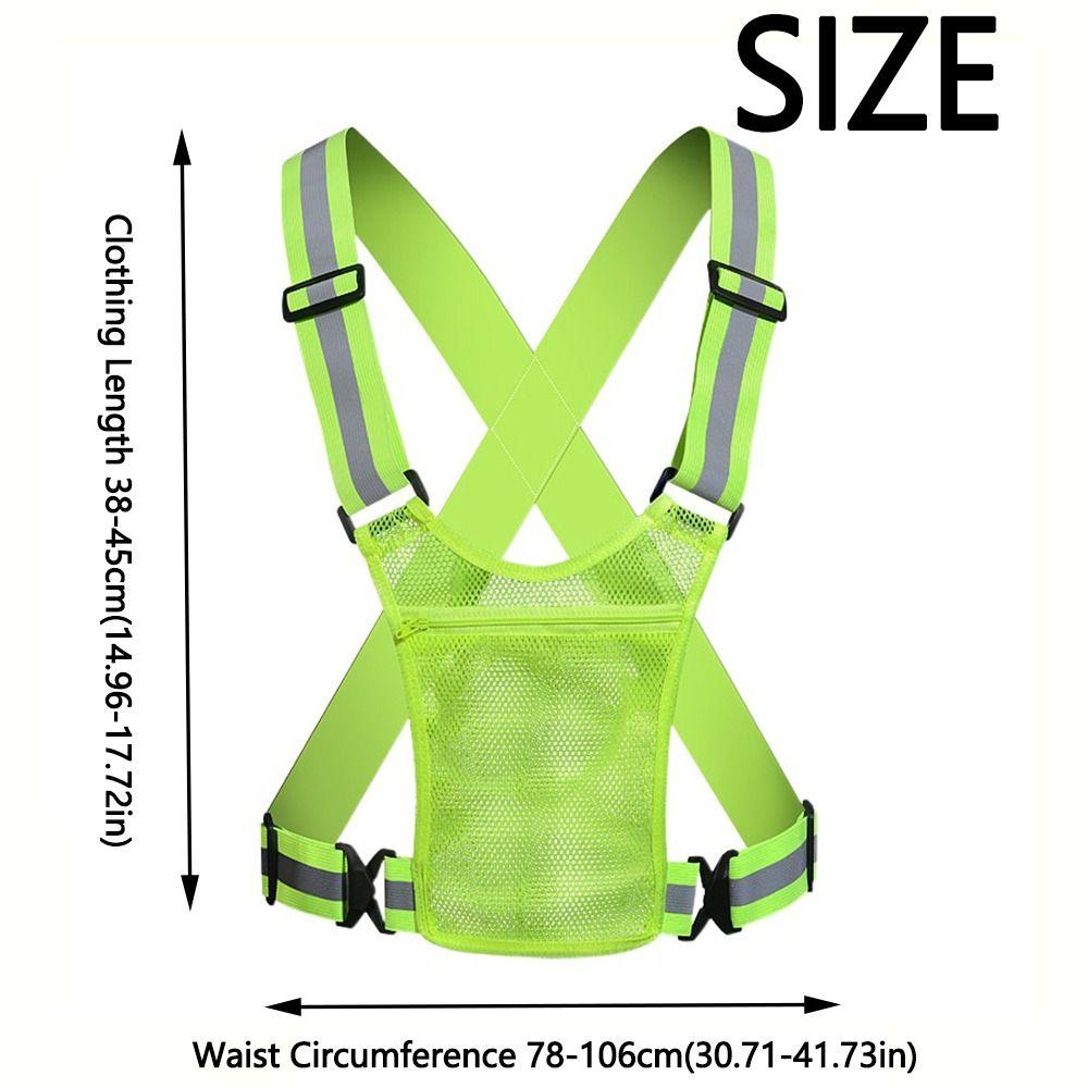 Elastic Cycling Reflective Vest with Phone Pouch Cycling Safe Jacket  Running Gear