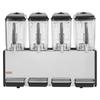 VEVOR Commercial Beverage Dispenser 4 Tanks 12 L / 12.7 QT Per Tank, Stainless Steel Juice Dispenser