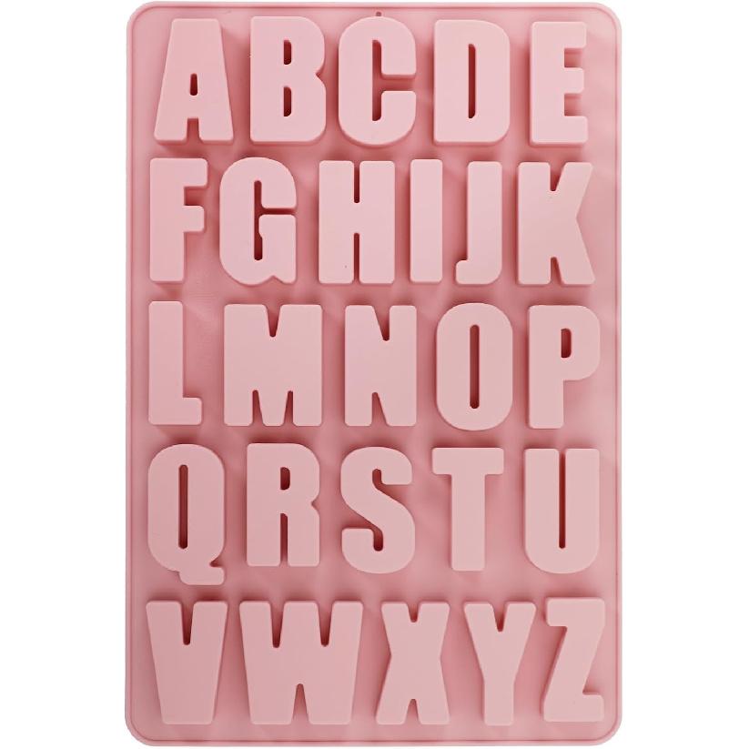 26 Cavities Silicone Letter Mold for Baking, Chocolate, Crayon - Large Depth Alphabet Mold for Cake, Candy, Resin, Soap - BPA Free & Easy Release.