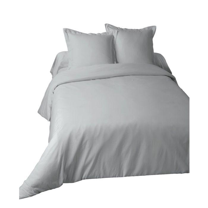 Housse de couette en coton 220 x 240 cm Alice gris perle