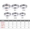 100pcs Hot Line Tackle 3#-8# Swivel Snap Fishing Split Rings Fish Connector Stainless Steel