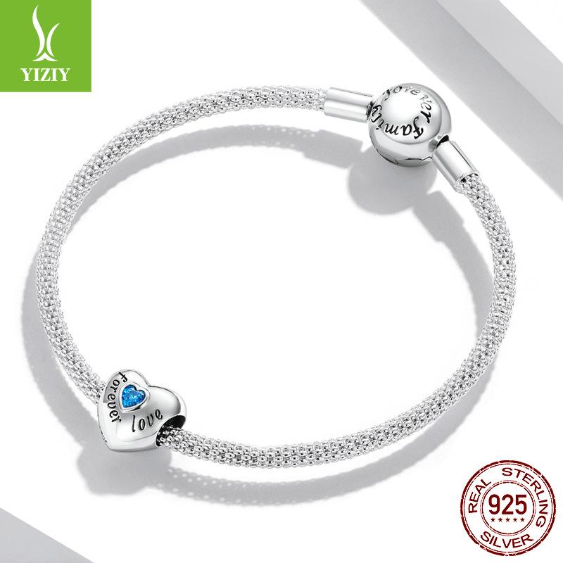 Любовь Семья Бижутерные Аксессуары, Теплая Семейная Дружба Бусины из Стерлингового Серебра 925 Пробы Рассыпные Бусины Bsc562