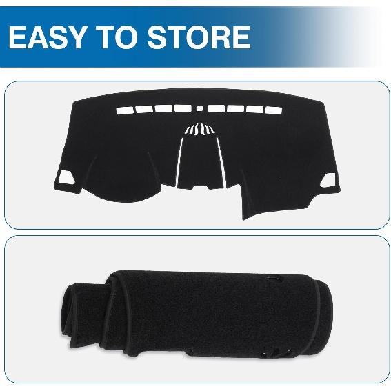 KUST Коврик на приборную панель автомобиля для Ford Edge 2015-2024 Нескользящий коврик на приборную панель для левостороннего вождения, внутренний коврик для Ford Edge Аксессуары Custom Fit Dash