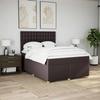 Maison Exclusive - Sommier à lattes de lit avec matelas Marron foncé 140x190 cm